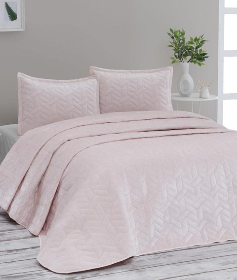 Dinarsu Bedspread Set Double Ruby Powder