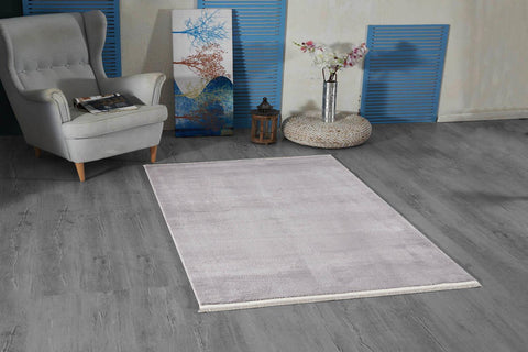 Jassrug Royal Tasseled Carpet 120X180 Light Gray