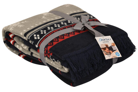 Dolce Bonita Home Single Cotton Blanket 150X200 Carmelo Navy Blue