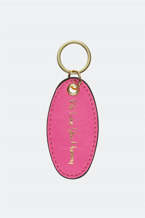 Case Look Leather Pink Metal Keychain 03