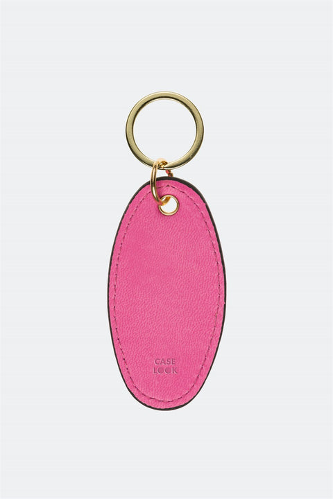 Case Look Leather Pink Metal Keychain 03