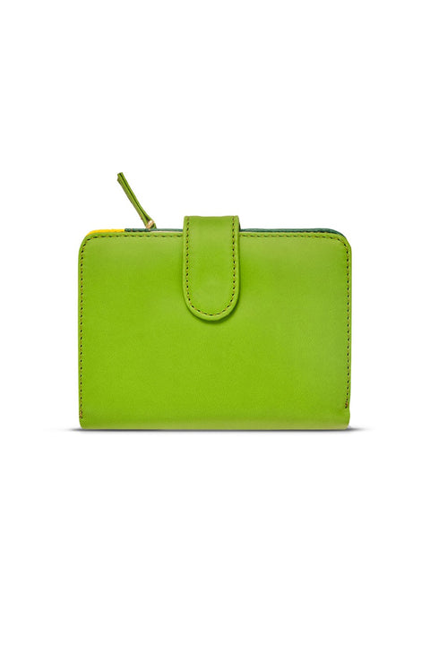 Case Look Women's Green Colored Snap Wallet Paris 05