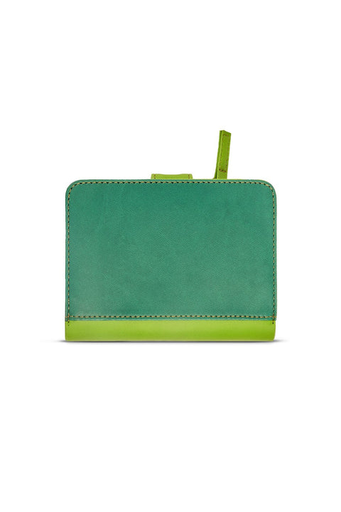 Case Look Women's Green Colored Snap Wallet Paris 05