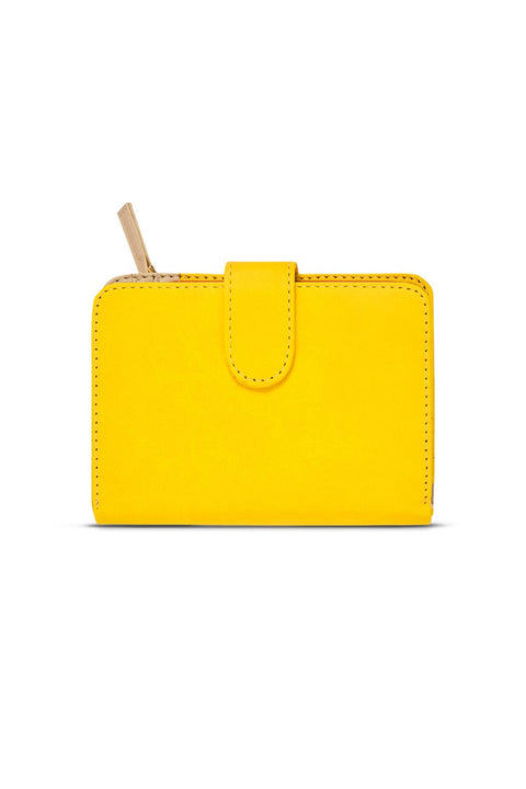 Case Look Women's Yellow Colored Snap Wallet Paris 03