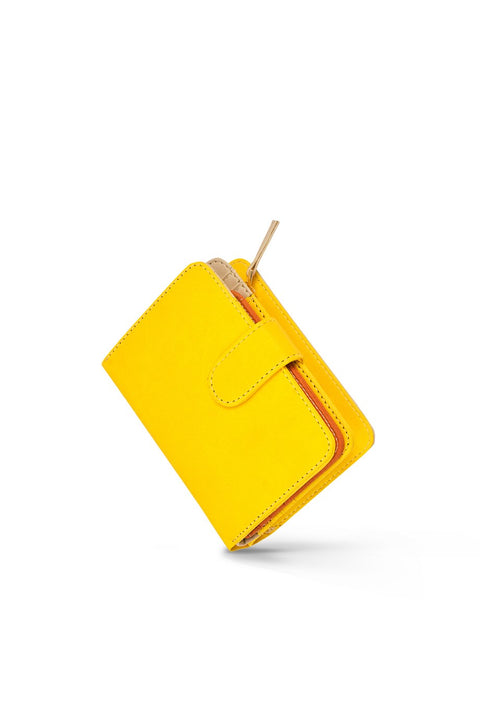 Case Look Women's Yellow Colored Snap Wallet Paris 03