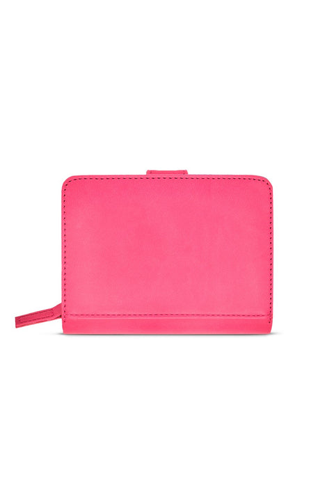 Case Look Women's Pink Colored Snap Wallet Paris 01