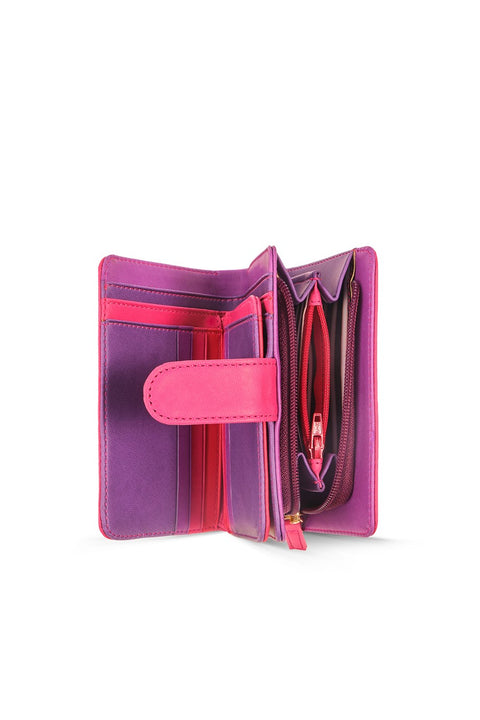 Case Look Women's Pink Colored Snap Wallet Paris 01