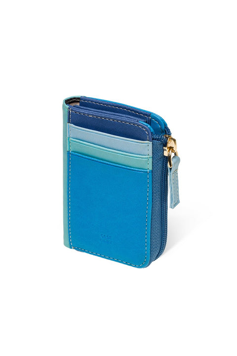 Case Look Women's Blue Colored Zippered Small Wallet Angel 03