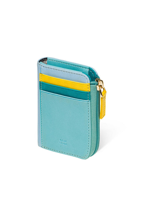 Case Look Women's Turquoise Colored Zippered Small Wallet Angel 02