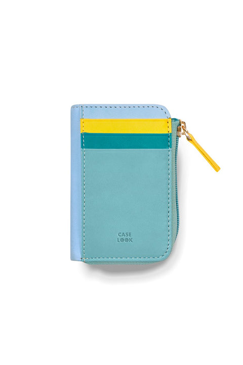 Case Look Women's Turquoise Colored Zippered Small Wallet Angel 02