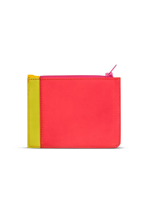 Case Look Women's Red Colored Zippered Card Holder Pia 02