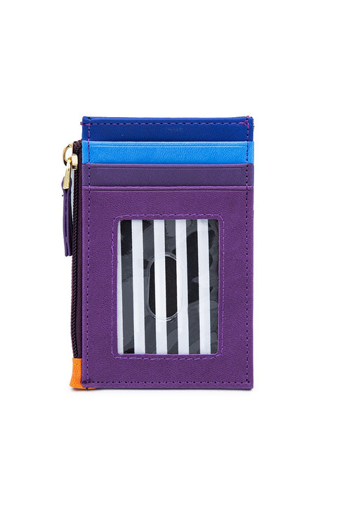 Case Look Women's Purple Zippered Card Holder Sophie 06