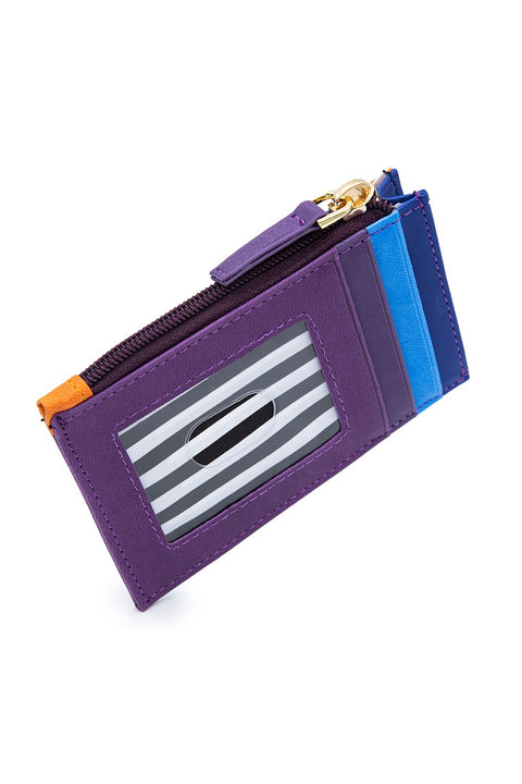 Case Look Women's Purple Zippered Card Holder Sophie 06