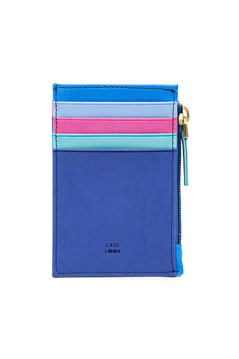 Case Look Women's Blue Zippered Card Holder Sophie 05