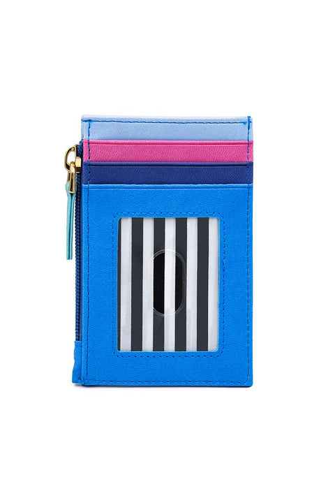 Case Look Women's Blue Zippered Card Holder Sophie 05