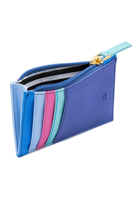 Case Look Women's Blue Zippered Card Holder Sophie 05