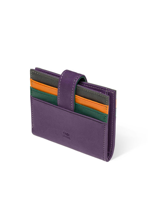 Case Look Women's Purple Colored Snap Card Holder Jojo 05