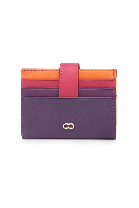 Case Look Women's Purple Colored Snap Card Holder Jojo 03