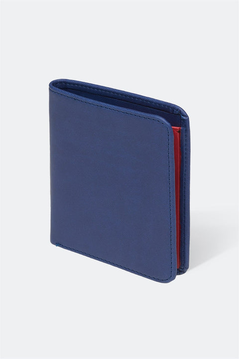 Case Look Men's Dark Blue Colored Folding Wallet Oliver 01