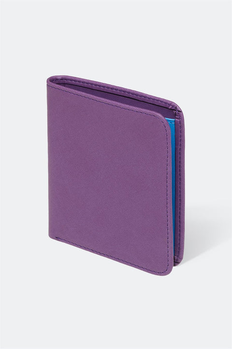 Case Look Men's Purple Colored Folding Wallet Terry 04
