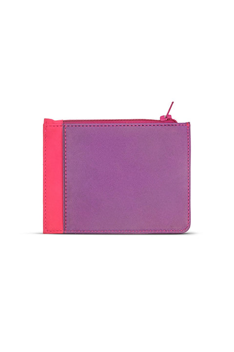 Case Look Women's Purple Colored Zippered Card Holder Pia 06