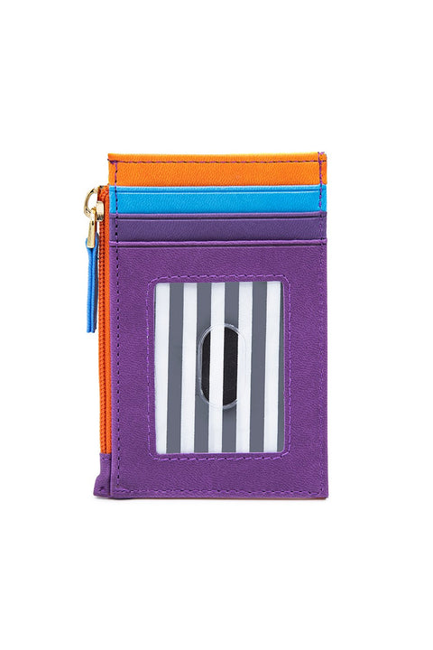 Case Look Women's Orange Zipper Card Holder Sophie 01