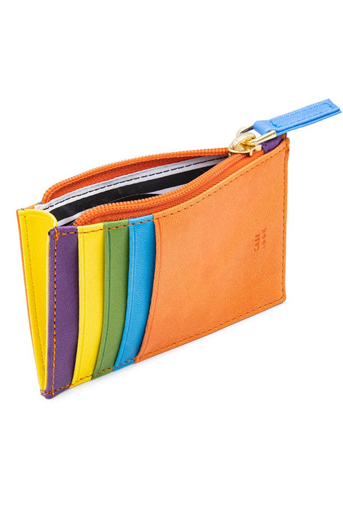 Case Look Women's Orange Zipper Card Holder Sophie 01