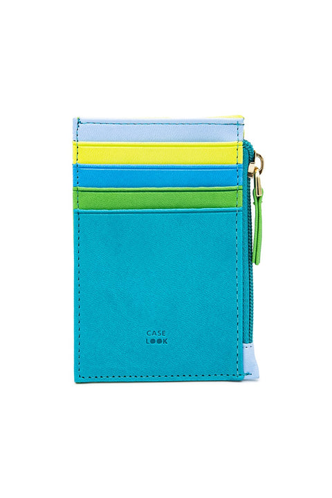 Case Look Women's Turquoise Zippered Card Holder Sophie 03