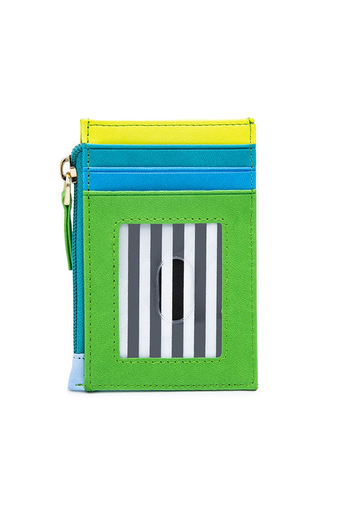 Case Look Women's Turquoise Zippered Card Holder Sophie 03