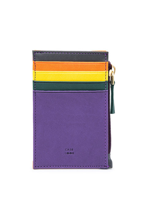 Case Look Women's Purple Zippered Card Holder Sophie 02