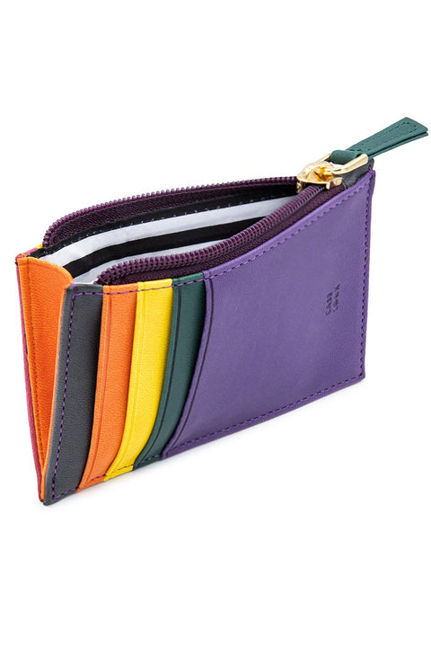 Case Look Women's Purple Zippered Card Holder Sophie 02