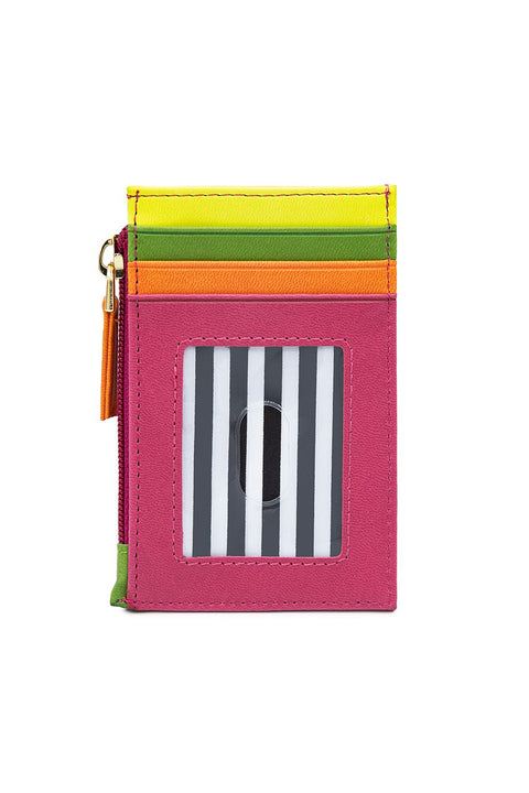 Case Look Women's Fuchsia Zippered Card Holder Sophie 04