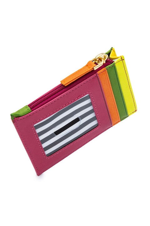 Case Look Women's Fuchsia Zippered Card Holder Sophie 04