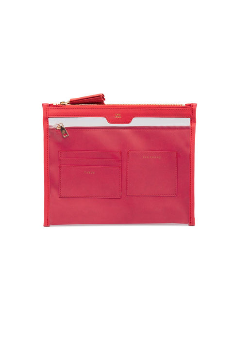 Case Look Women's Red Transparent Clutch Kaylee 02