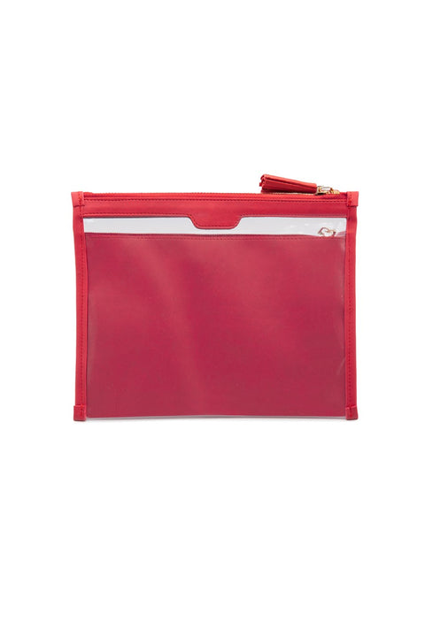 Case Look Women's Red Transparent Clutch Kaylee 02