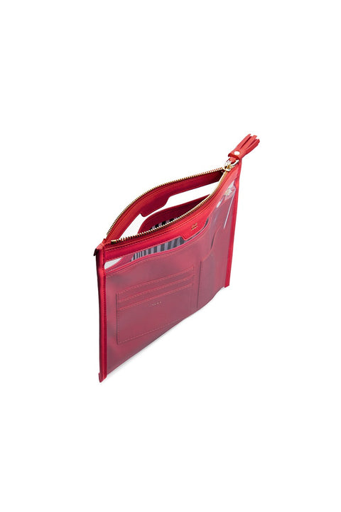 Case Look Women's Red Transparent Clutch Kaylee 02