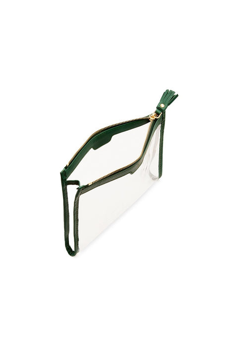 Case Look Women's Green Detailed Transparent Clutch Tina 10