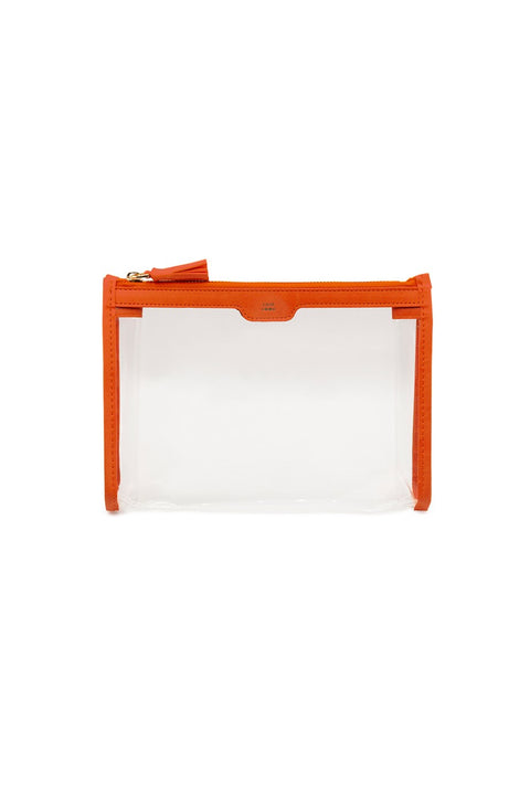 Case Look Women's Orange Detailed Transparent Clutch Tina 06