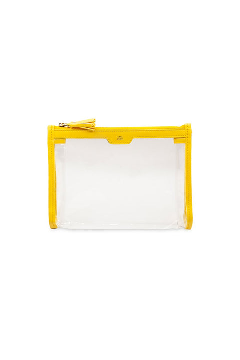 Case Look Women's Yellow Detailed Transparent Clutch Tina 08