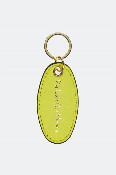 Case Look Leather Green Metal Keychain 03