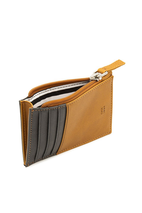 Case Look Men's Tan Zipper Wallet Alex 03