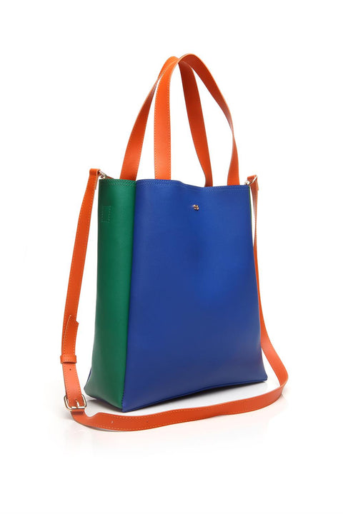 Case Look Women's Blue-Green-Orange Shoulder Bag Adel 01