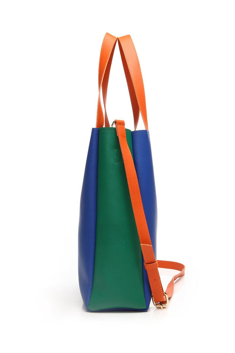 Case Look Women's Blue-Green-Orange Shoulder Bag Adel 01