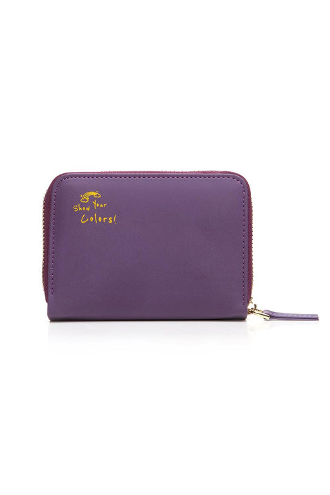 Case Look Women's Purple Wallet with Slogan Juno Sky 02