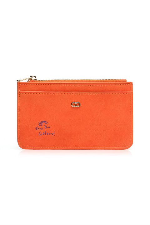 Case Look Women's Wallet with Slogan Orange July Forest 01