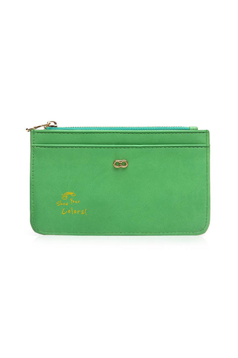 Case Look Women's Wallet with Slogan Green July Forest 02