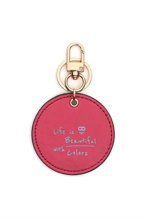 Case Look Slogan Keychain Yoko Pink 02