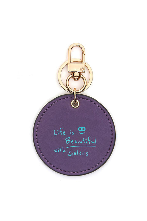 Case Look Slogan Keychain Yoko Purple 05