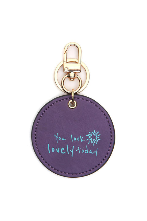 Case Look Slogan Keychain Yoko Purple 05