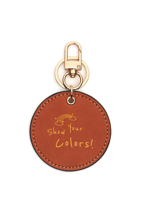 Case Look Slogan Keychain Yoko Brown 03